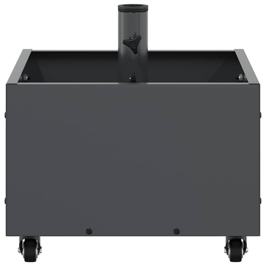 Base per Parasol con Vaso Antracite 45 x 45 x 45 cm Acciaio - homemem39