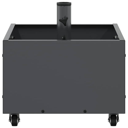 Base per Parasol con Vaso Antracite 45 x 45 x 45 cm Acciaio - homemem39