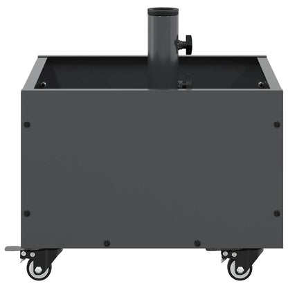 Base per Parasol con Vaso Antracite 45 x 45 x 45 cm Acciaio - homemem39