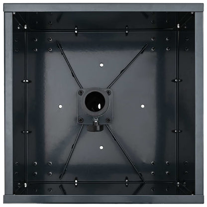 Base per Parasol con Vaso Antracite 45 x 45 x 45 cm Acciaio - homemem39