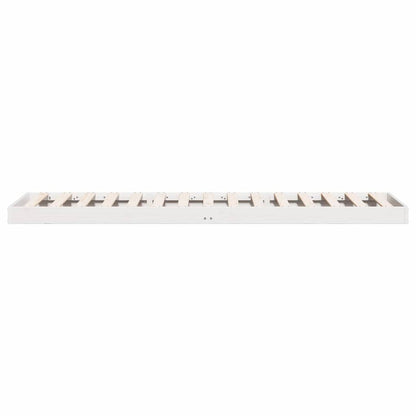 Struttura letto a terra Bianco 100 x 210 cm Pino massello | homemem39