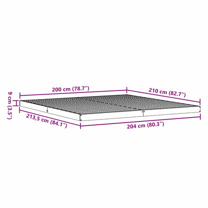 Struttura letto a terra Naturale 213,5 x 204 x 9 cm | homemem39