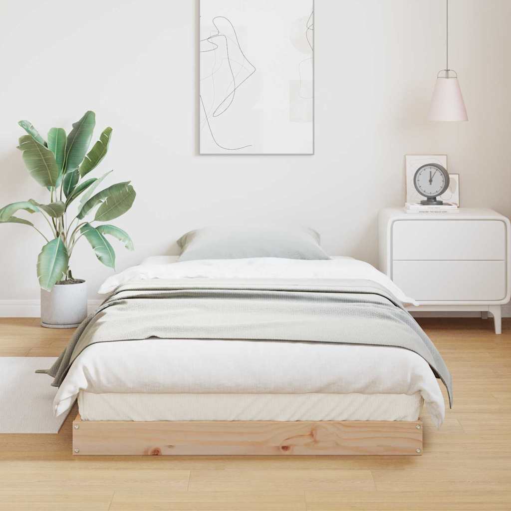 Struttura letto a terra Naturale 80 x 220 cm Pino massello | homemem39