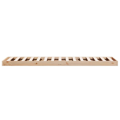 Struttura letto a terra Naturale 80 x 220 cm Pino massello | homemem39