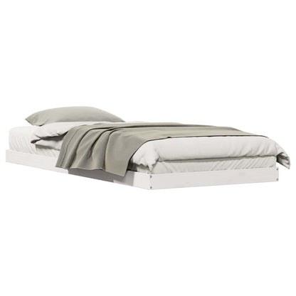 Struttura letto a terra Bianco 80 x 220 cm Pino massello | homemem39
