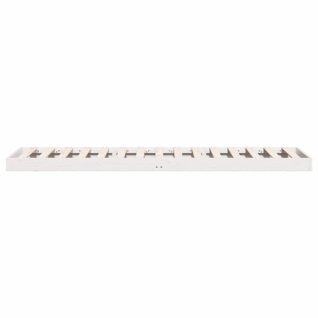 Struttura letto a terra Bianco 80 x 220 cm Pino massello | homemem39