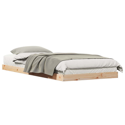Struttura letto a terra Naturale 90 x 220 cm Pino massello | homemem39