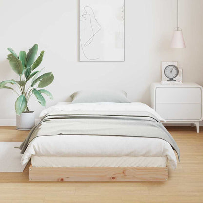 Struttura letto a terra Naturale 100 x 220 cm Pino massello | homemem39