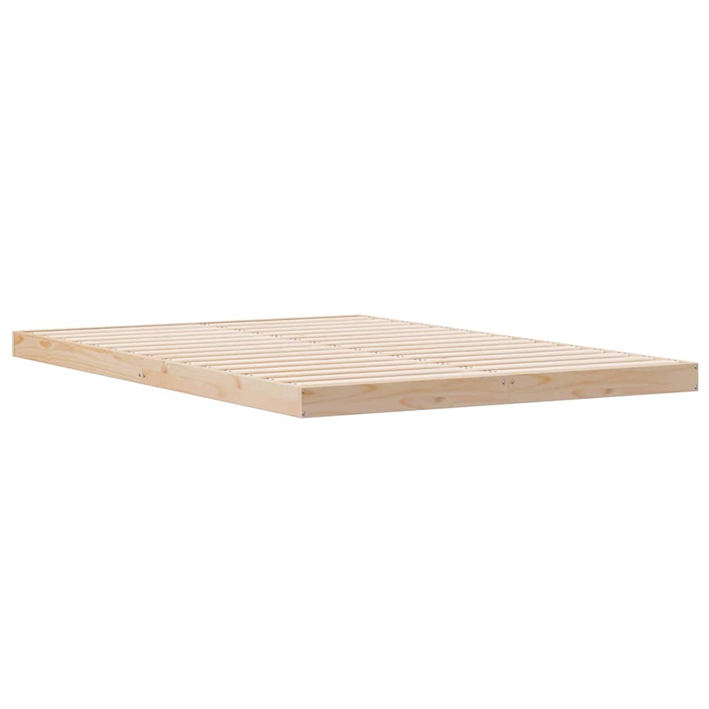 Struttura letto a terra Naturale 140 x 220 cm Pino massello | homemem39