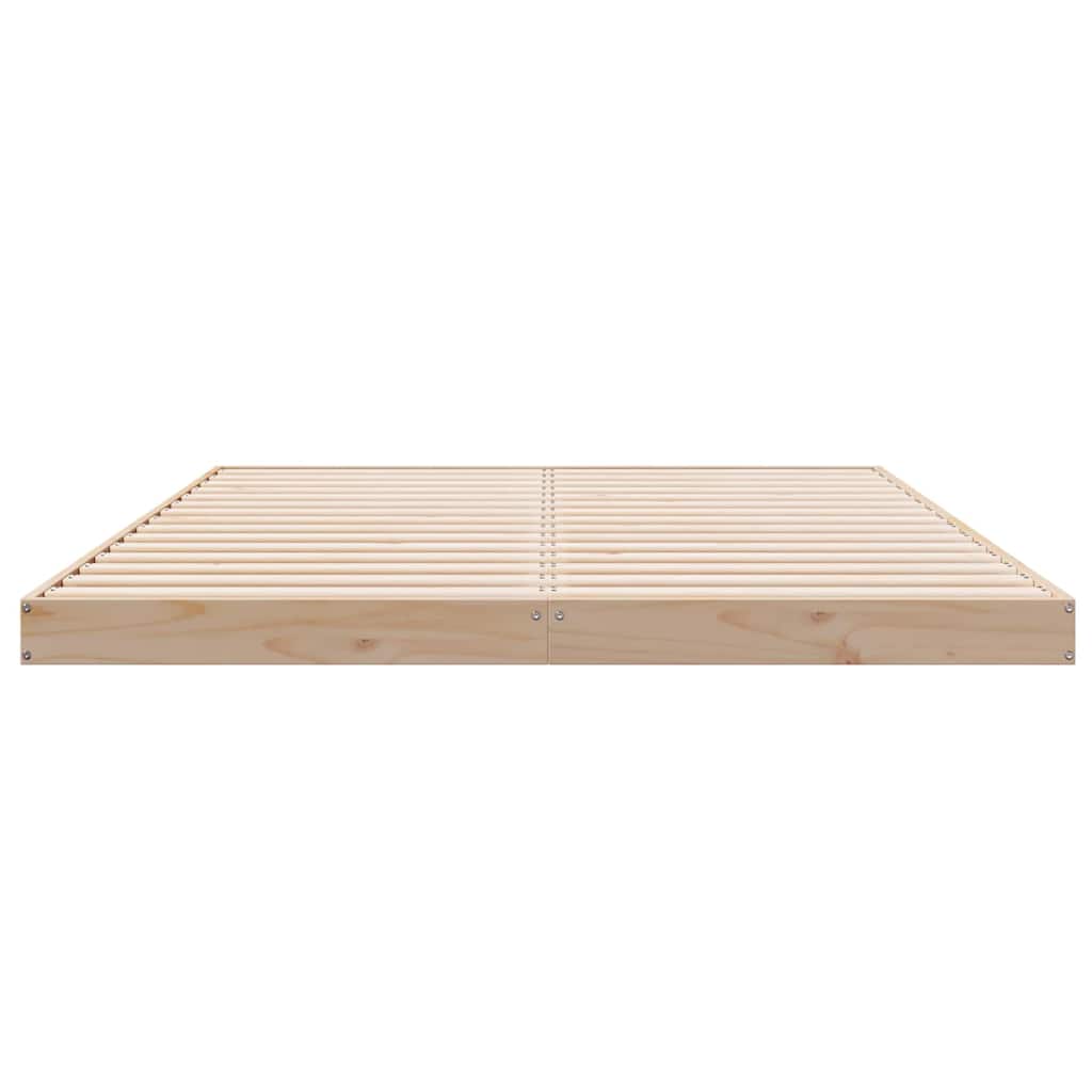 Struttura letto a terra Naturale 140 x 220 cm Pino massello | homemem39