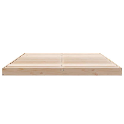 Struttura letto a terra Naturale 140 x 220 cm Pino massello | homemem39