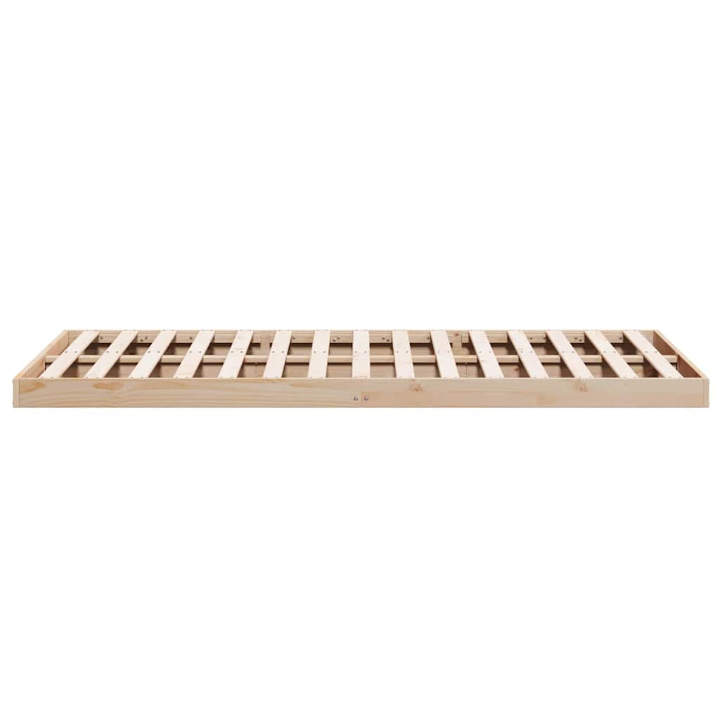 Struttura letto a terra Naturale 140 x 220 cm Pino massello | homemem39