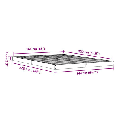 Struttura letto a terra Naturale 213.5 x 104 x 9 cm