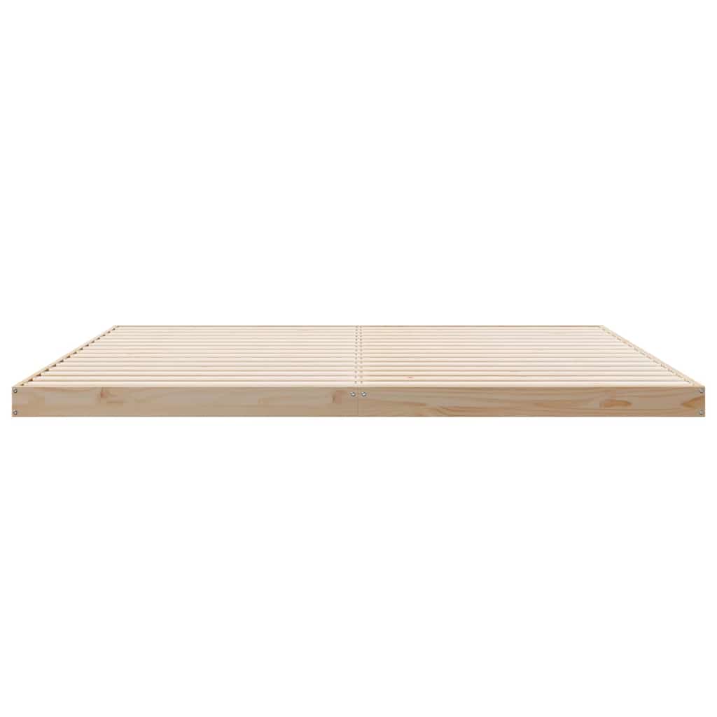 Struttura letto a terra Naturale 180 x 220 cm Pino massello | homemem39