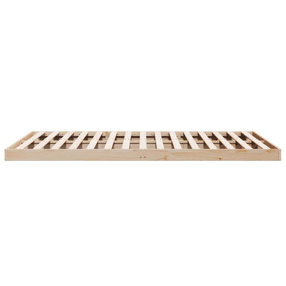 Struttura letto a terra Naturale 180 x 220 cm Pino massello | homemem39