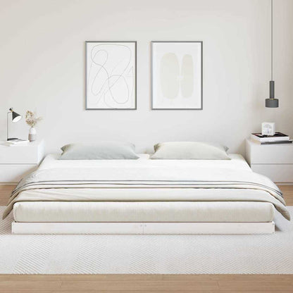 Struttura letto a terra Bianco 180 x 220 cm Pino massello | homemem39