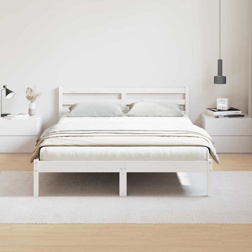 Struttura del letto con testiera Bianco 215,5 x 145,5 x 69,5 cm | homemem39