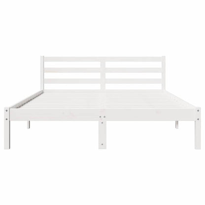 Struttura del letto con testiera Bianco 215,5 x 145,5 x 69,5 cm | homemem39