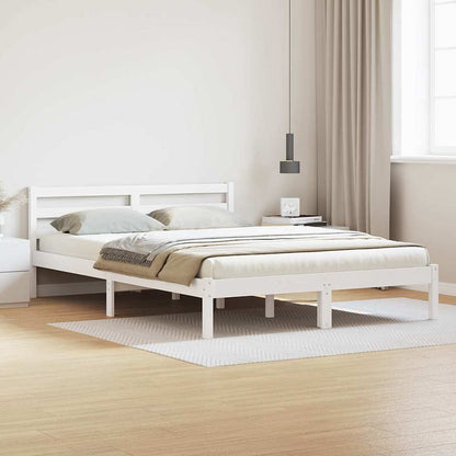 Struttura del letto con testiera Bianco 215,5 x 165,5 x 69,5 cm | homemem39