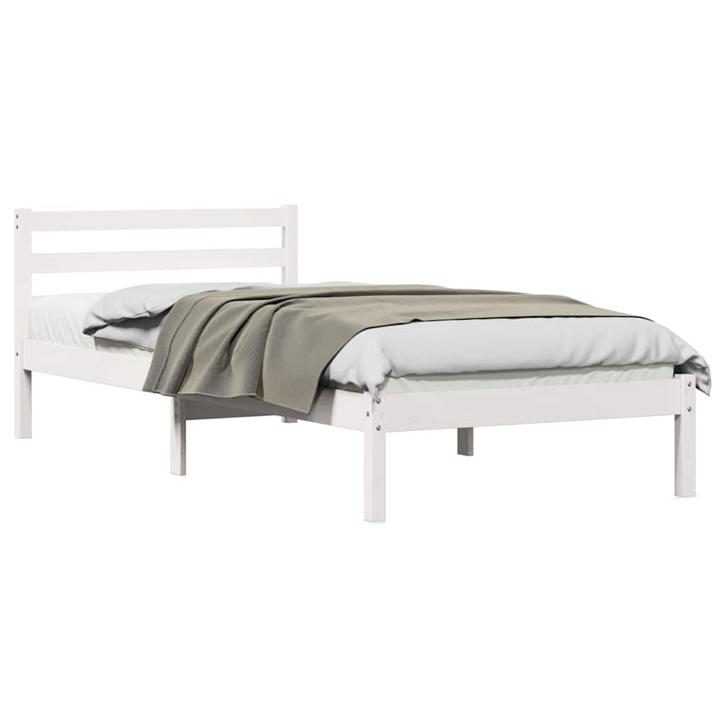 Struttura del letto con testiera Bianco 225,5 x 95,5 x 69,5 cm | homemem39