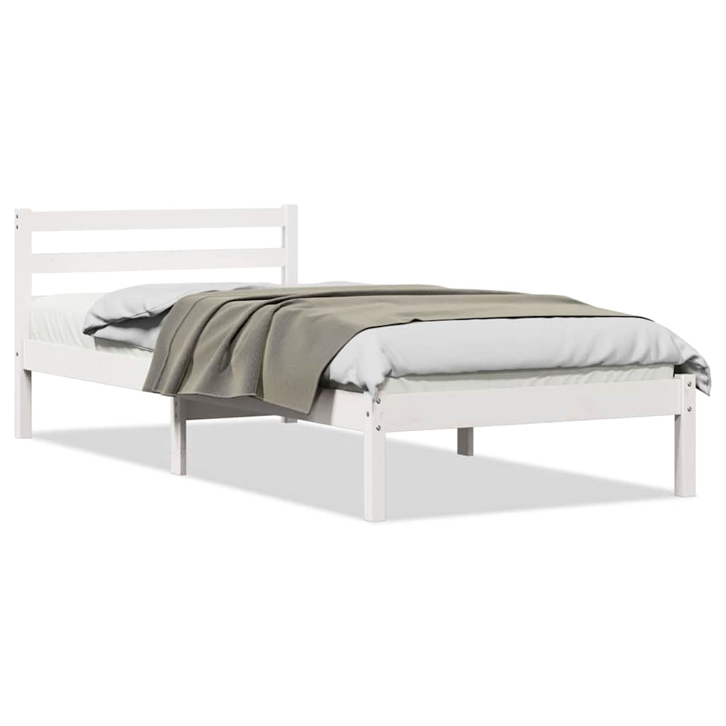 Struttura del letto con testiera Bianco 225,5 x 95,5 x 69,5 cm | homemem39