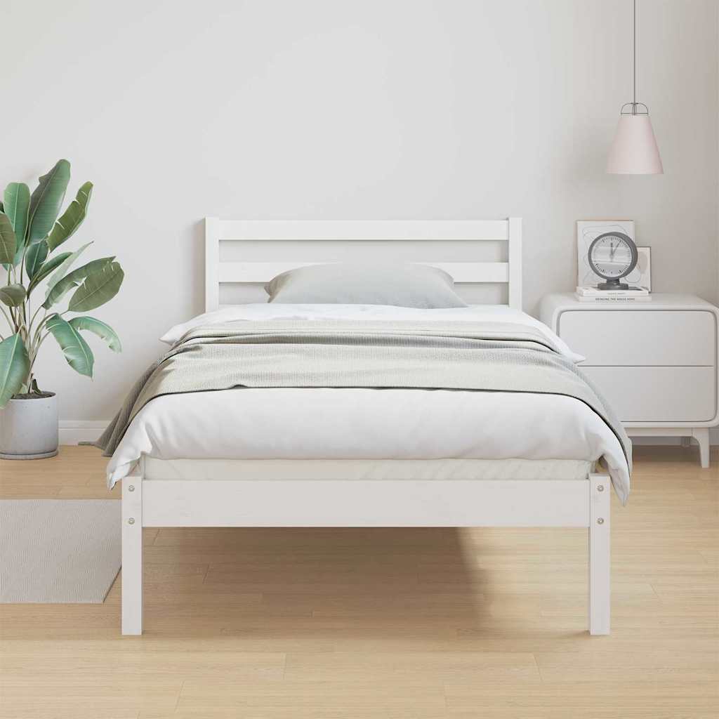 Struttura del letto con testiera Bianco 225,5 x 105,5 x 69,5 cm | homemem39
