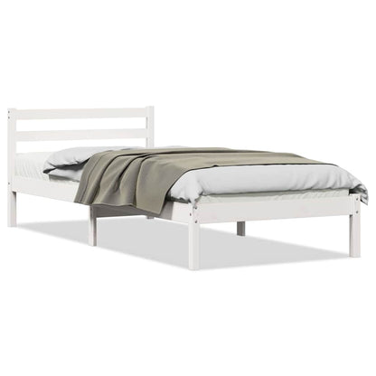 Struttura del letto con testiera Bianco 225,5 x 105,5 x 69,5 cm | homemem39