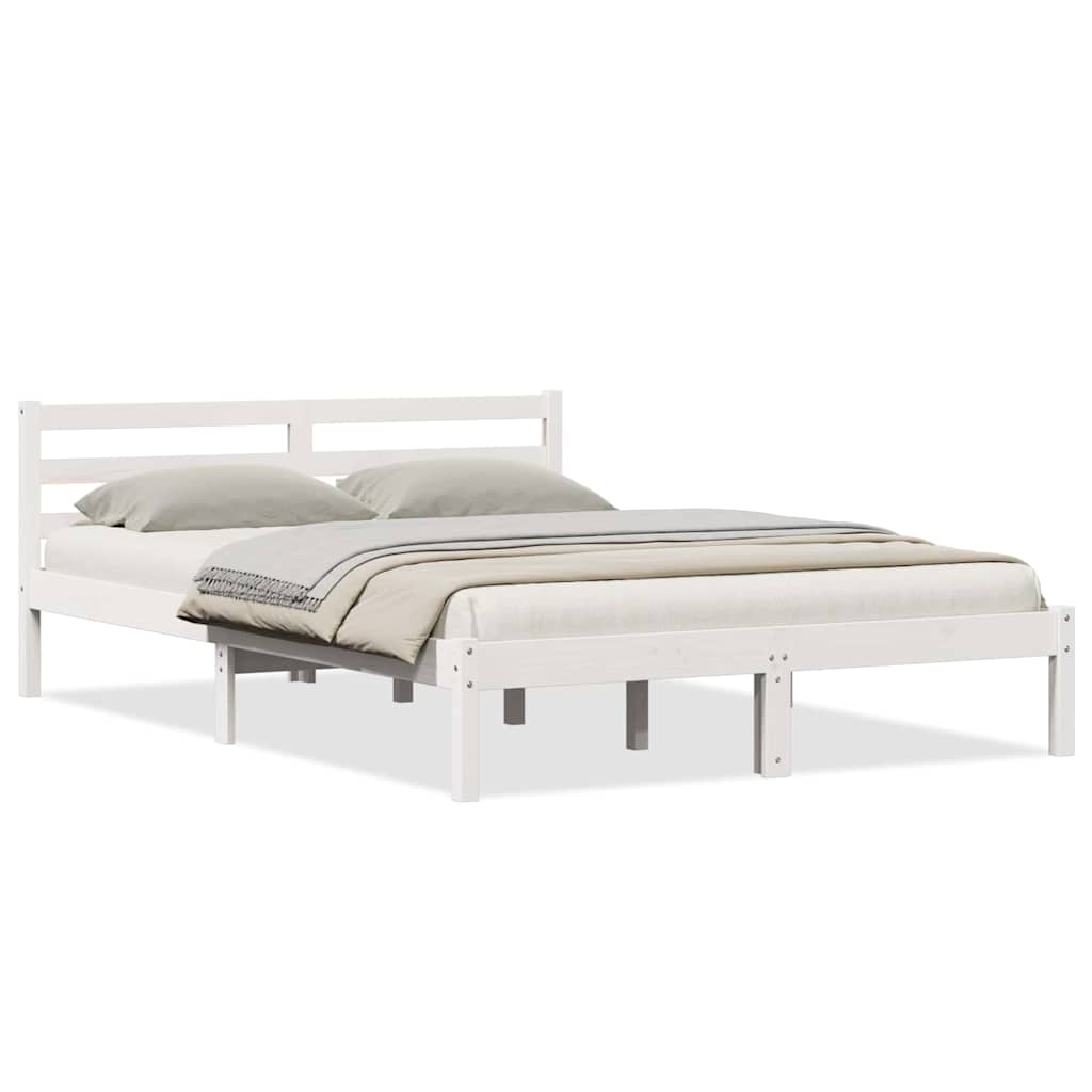 Struttura del letto con testiera Bianco 225,5 x 145,5 x 69,5 cm | homemem39