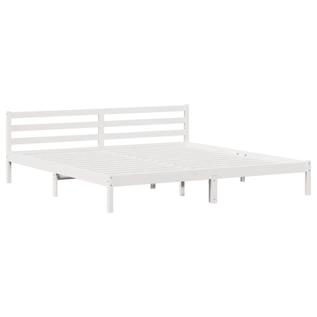 Struttura del letto con testiera Bianco 225,5 x 185,5 x 69,5 cm