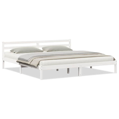 Struttura del letto con testiera Bianco 225,5 x 185,5 x 69,5 cm | homemem39