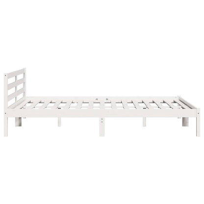 Struttura del letto con testiera Bianco 225,5 x 185,5 x 69,5 cm | homemem39