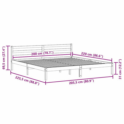 Struttura del letto Marrone 225,5 x 205,5 x 69,5 cm | homemem39