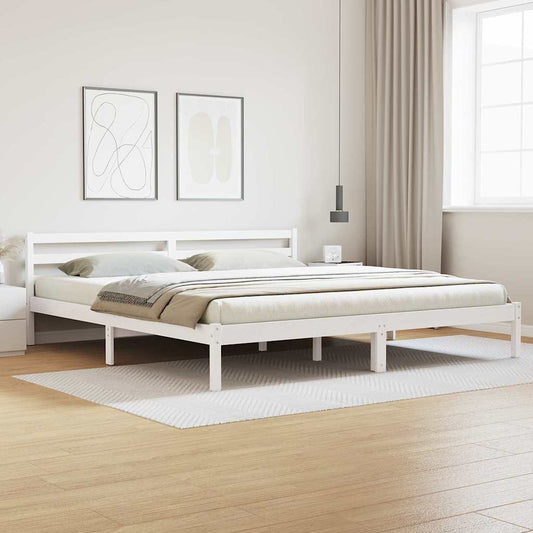 Struttura del letto con testiera Bianco 225,5 x 205,5 x 69,5 cm