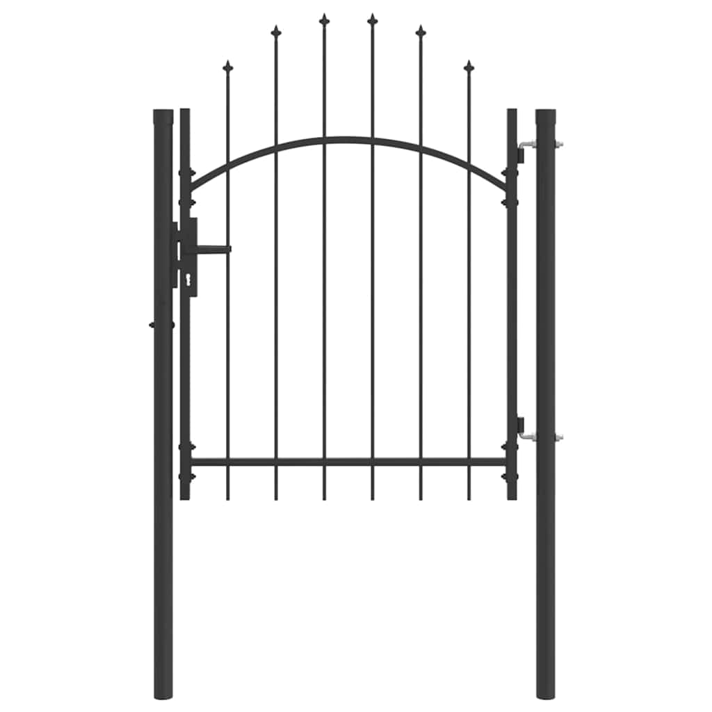 Cancello da giardino Woerden Grigio 125 x 100 cm Acciaio | homemem39