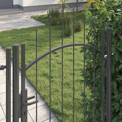 Cancello da giardino Woerden Grigio 175 x 100 cm Acciaio | homemem39