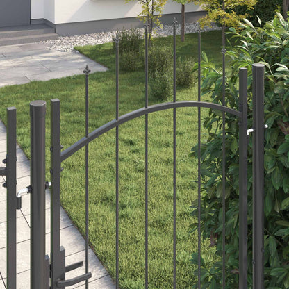 Cancello da giardino Woerden Grigio 200 x 100 cm Acciaio | homemem39