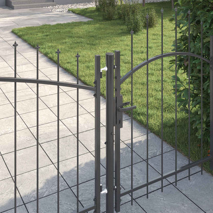 Cancello da giardino Woerden Grigio 100 x 400 cm Acciaio | homemem39
