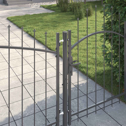Cancello da giardino Woerden Grigio 100 x 500 cm Acciaio | homemem39
