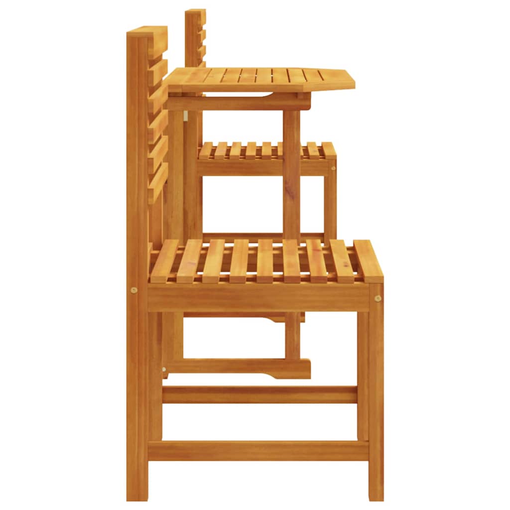 Set Bistro da Giardino 3 pcs Marrone Legno di Acacia Massello