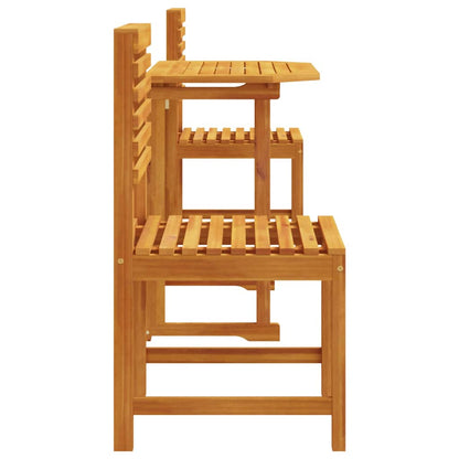 Set Bistro da Giardino 3 pcs Marrone Legno di Acacia Massello