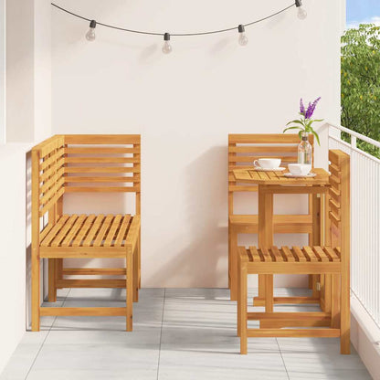 Set Bistro da Giardino 5 pcs Marrone Legno di Acacia Massello