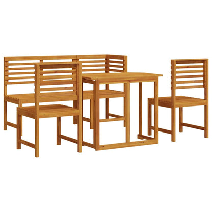Set Bistro da Giardino 5 pcs Marrone Legno di Acacia Massello