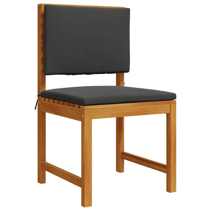 Set Panchina da Giardino 4 pcs Marrone Legno di Acacia Massello