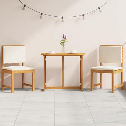 Set Bistro da Giardino 3 pcs Marrone Legno di Acacia Massello