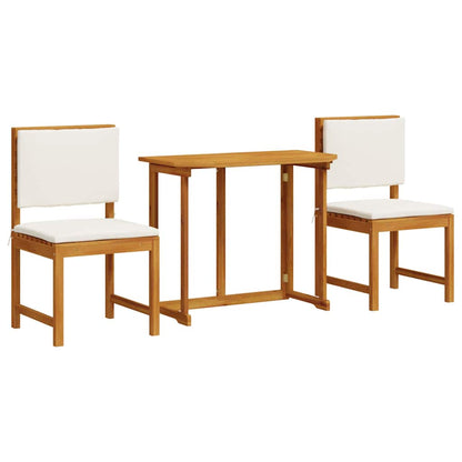 Set Bistro da Giardino 3 pcs Marrone Legno di Acacia Massello