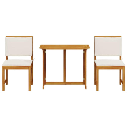 Set Bistro da Giardino 3 pcs Marrone Legno di Acacia Massello