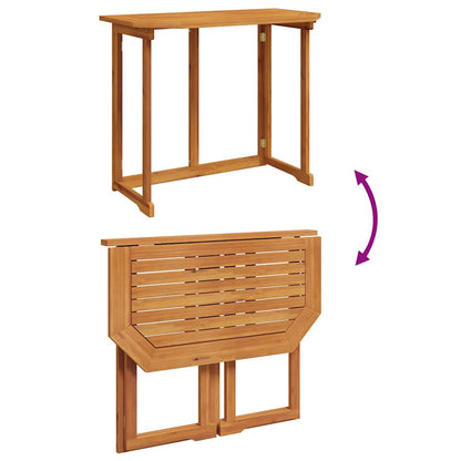 Set Bistro da Giardino 3 pcs Marrone Legno di Acacia Massello