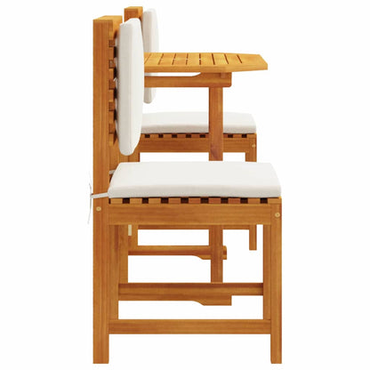 Set Bistro da Giardino 3 pcs Marrone Legno di Acacia Massello