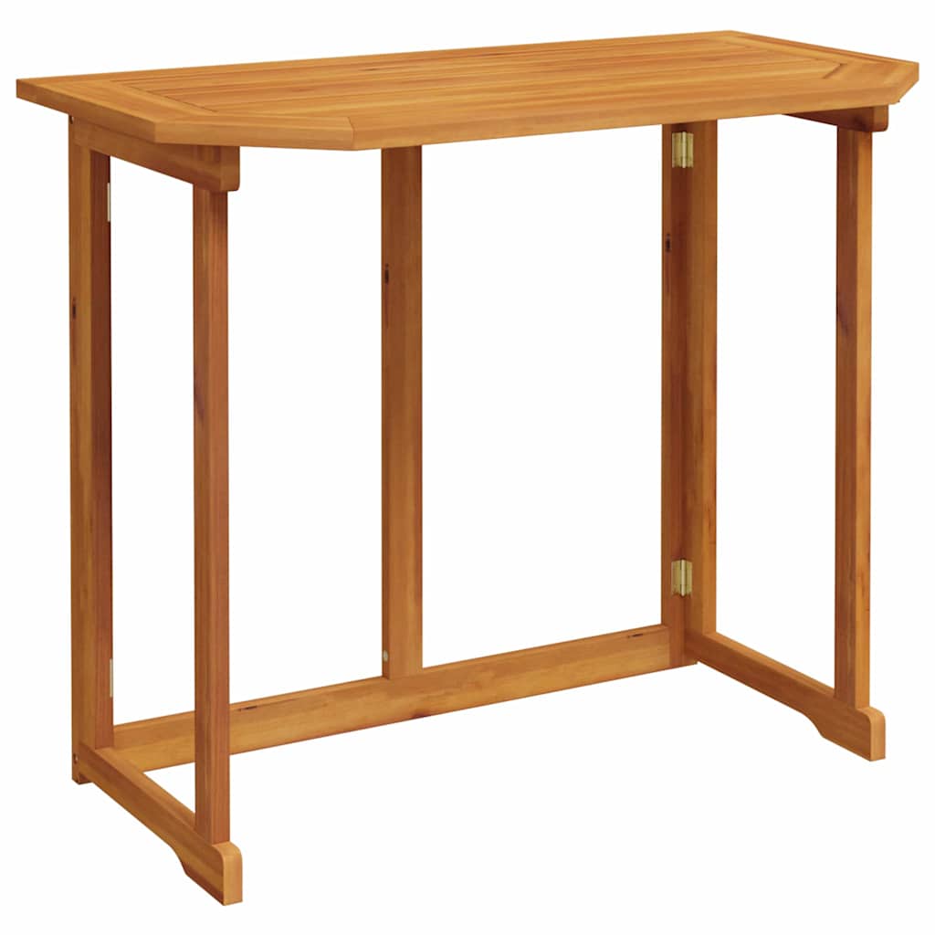 Set Bistro da Giardino 4 pcs Marrone Legno di Acacia Massello