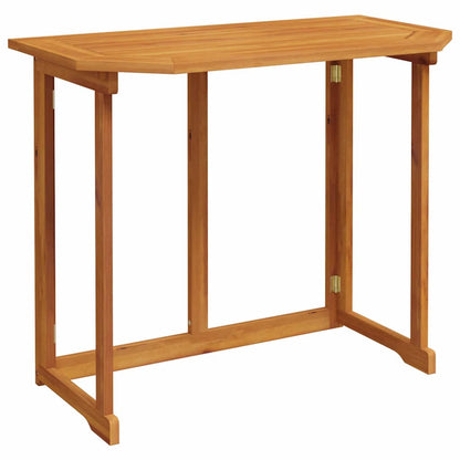 Set Bistro da Giardino 4 pcs Marrone Legno di Acacia Massello